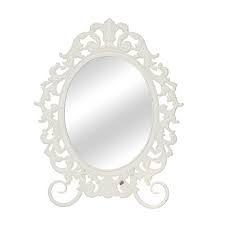Transpac Metal 13.5 in. White Everyday Regency Oval Mirror : Target