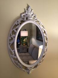 Oval White Mirror, 1962 Open Scroll Hollywood Regency Wall Mirror - Etsy
