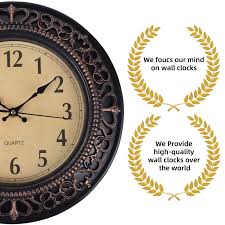 Wall Clock Silent Non Ticking 12 Inch Retro Vintage for ...