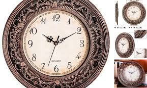 Silent Wall Clock Vintage Large Wall Clocks, Battery ...