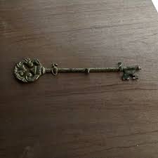 Vintage Giant 19" Brass 3 Hook Key Holder Key Rack ...