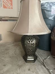 NICE Vintage Lamp Molded Scroll Leaves, Flowers Bronze Paint ...