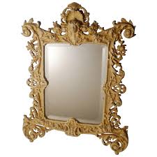 BRADLEY & HUBBARD 16 1/2" Painted Iron Frame with Beveled Mirror. For Sale at Ruby Lane