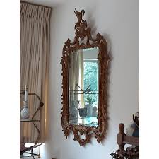 Late 20th Century LaBarge Phoenix Pediment Ornate Gold Italian Mirror | Chairish