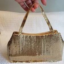 Indeed | Bags | Indeed Evening Top Handle Purse Gold Mesh ...