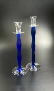 Set of 2 Orrefors Candle Holders Celeste Anne Nilsson Vintage Art Glass - Etsy Australia
