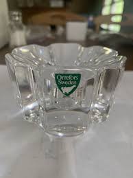ORREFORS Sweden With Factory Stickers Crystal Glass Flower ...