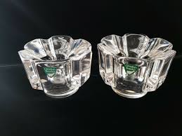 Pair of Vintage Orrefors Candle Holder Corona Designed by ...