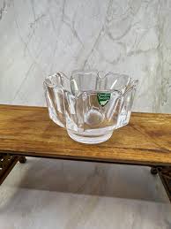 Orrefors Sweden Crystal Trinket Candy Bowl Jan Johassen ...