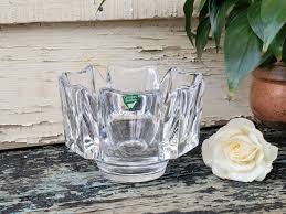 Vintage Orrefors Sweden Corona Crystal Bowl | Lars Hellsten ...