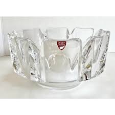 Vintage Orrefors Crystal Corona Bowl by Lars Hellsten | Chairish
