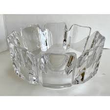 Vintage Orrefors Crystal Corona Bowl by Lars Hellsten | Chairish