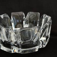 Orrefors Corona Crystal Bowl: Lars Hellsten Swedish Vintage Glass - Etsy