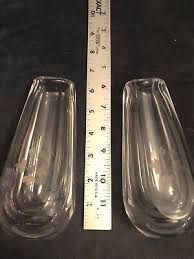 2 STUNNING ORREFORS 6 INCH CRYSTAL "CARVED FLOWERS" VASES IN ...