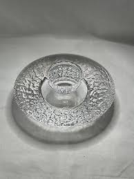 ORREFORS SWEDEN CRYSTAL LARS HELLSTEN DISCUS VOTIVE CANDLE ...