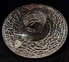 Orrefors Crystal Votive Discus Candle Holder Lars Hellsten ...