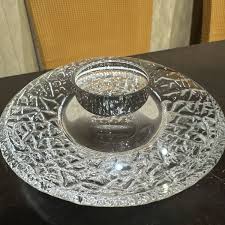 Orrefors Crystal Votive Discus Candle Holder Lars Hellsten ...