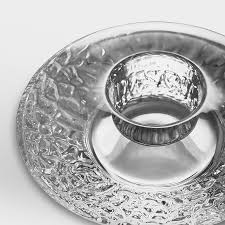 Orrefors Discus Tea Light Votive Crystal Clear Large