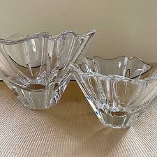 Set of 2 Orrefors Swedish Crystal Bowls Petal Design ...