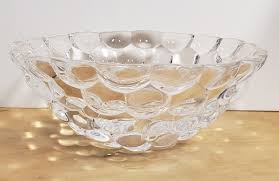 Orrefors Crystal 7.5” Raspberry Bowl Signed Made In Sweden MCM | eBay