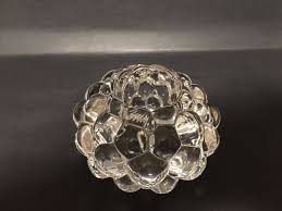 ORREFORS SWEDEN SIGNED ART GLASS CRYSTAL RASPBERRY VOTIVE ...