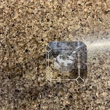 Crystal Clear Glass Cube Paperweight 3-D Laser Etched ...