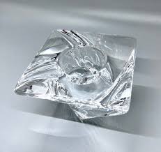 Vintage Orrefors Crystal Tealight Holder: Signed Glass Votive ...