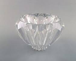 Orrefors, Sweden. Large modernist bowl in clear art glass. Stylish design, 1980s | eBay