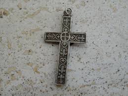 Religious Antique Silver Plated Catholic Crucifix Pendant ...