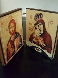 Jerusalem Souvenir Hinged Wood Art-Jesus/Mary-Child Orthodox ...
