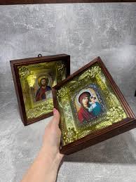 Orthodox Vintage Wedding Icons: Virgin Mary, Jesus Christ ...