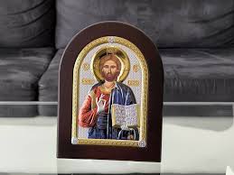 Icon Christ Jesus Gold 13x 9.84 inch Silver 950 Nikolaos ...