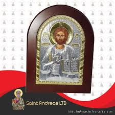 Jesus Silver Andreas Icon - Saint Andreas LTD
