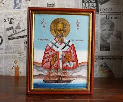 Hand Painted Saint Nicholas Icon, Christian Orthodox Icon ...