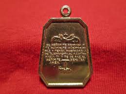 St Francisco of Assisi Medal Goldtone Aluminum White Enamel ...