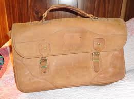 Vintage Gokey Company Leather Briefcase Messenger Bag ...