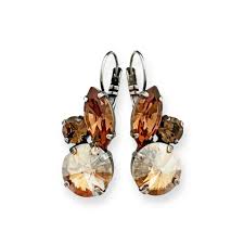 Avery Brown Topaz Crystal Earrings – Petite Margaux