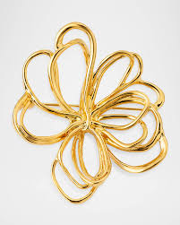 Oscar de la Renta Large Wire Flower Brooch | Neiman Marcus
