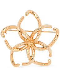 Oscar De La Renta O Flower Brooch | Gold | FARFETCH