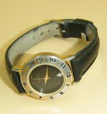 Vintage Geneva Ladies Diver Style Watch With Leather Band ...