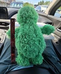 Large New 18" Furry Green Dinger Plush NWT Sesame Street Place | eBay