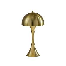 Adesso Lennon Table Lamp Brass: Antique Finish, Dome Shade ...