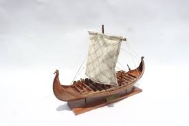 Viking Ship Model - Handmade Dragon Boat Model Ship Static ...