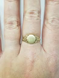 Sale Size 6 Estate 14k Yellow Gold Monogram Ring Signet ...