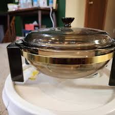 Pyrex | Kitchen | Vintage Glass Casserole Dish With Black ...