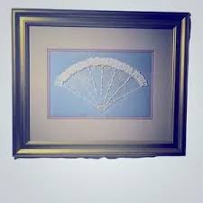 Art | French Hand Sewn White Lace Fan With Pearls | Poshmark