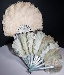 Pair of Antique Victorian Era Ostrich Feather Fans – Fairwinds Cape Cod