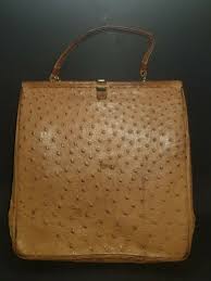 NETTIE ROSENSTEIN Vintage & Rare Ostrich Skin Leather Purse / Hand Bag | eBay
