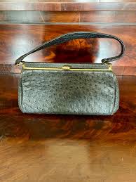 Classic Small Vintage 1960s Real Ostrich Leather Evening ...