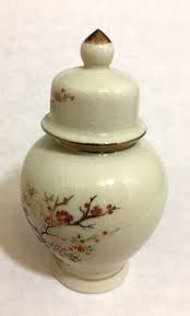 Vintage Japanese Ginger/Temple Jar with Lid Crackle Glaze Floral Flowers Birds | eBay